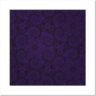 Purple Goth Abstract Flowers Posters and Art